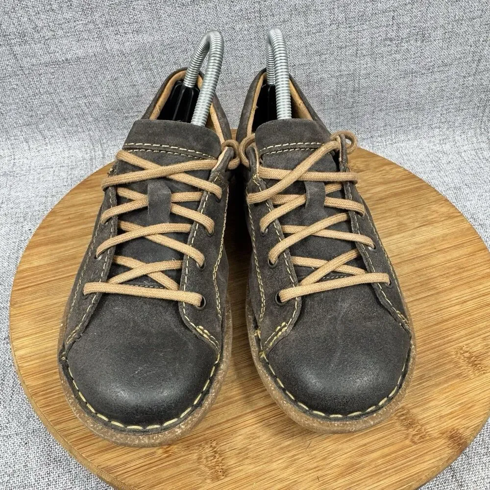 Born Trevan Shoes Women's 8.5 M Suede Leather Derby Oxford Sneakers
